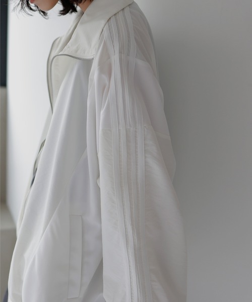 hellam（へラム）の「ナイロン異素材トラックジャケット（ナイロンジャケット・レディース・ブラック/ホワイト・FREE）」の17枚目の写真