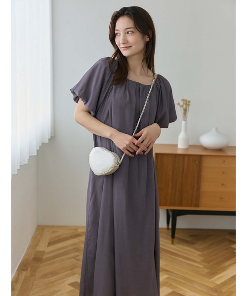 ギャザー★バルーンスリーブ★ワンピース★ SELF-PORTRAIT PROPORTION BODY DRESSING ワンピース バルーンスリーブ