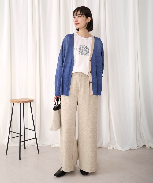 Bou Jeloud（ブージュルード）の「配色シアーカーディガン（カーディガン/ボレロ・レディース・オフホワイト/ブルー/オレンジ・FREE）」の17枚目の写真