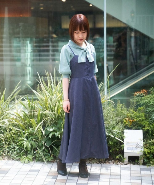 F i.n.t(フィント)の「ボウタイ5分袖ニットプルオーバー/F&A/fint(ニット/セーター・レディース・オフホワイト/ライトブルー・FREE)」の22枚目の写真