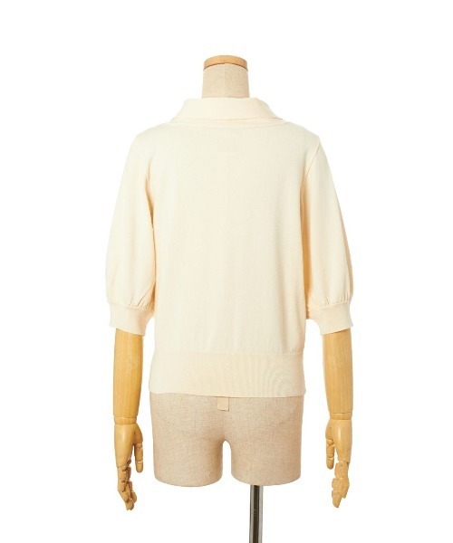 F i.n.t(フィント)の「ボウタイ5分袖ニットプルオーバー/F&A/fint(ニット/セーター・レディース・オフホワイト/ライトブルー・FREE)」の15枚目の写真