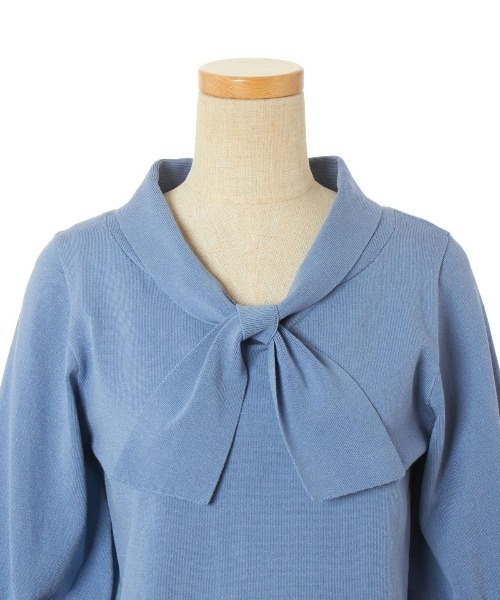 F i.n.t(フィント)の「ボウタイ5分袖ニットプルオーバー/F&A/fint(ニット/セーター・レディース・オフホワイト/ライトブルー・FREE)」の18枚目の写真