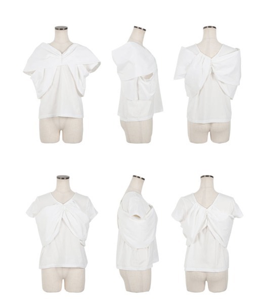 KOBE LETTUCE(コウベレタス)の「ビスチェレイヤード風トップス(Tシャツ/カットソー・レディース・ブラック/オフホワイト・M)」の9枚目の写真