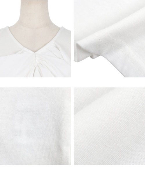 KOBE LETTUCE(コウベレタス)の「ビスチェレイヤード風トップス(Tシャツ/カットソー・レディース・ブラック/オフホワイト・M)」の11枚目の写真