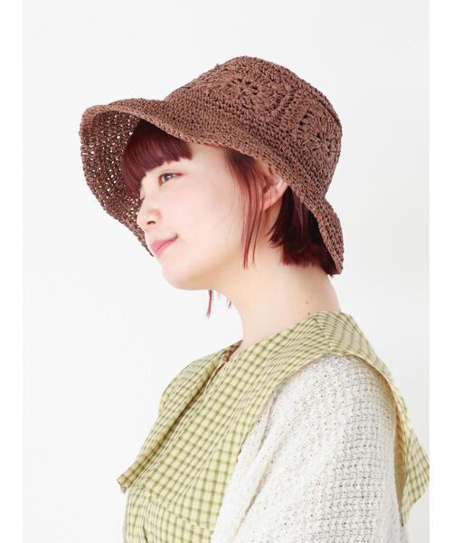 ehka sopo（エヘカソポ）の「ペーパーチューリップハット（ハット・レディース・ブラック/ブラウン/キナリ・F）」の3枚目の写真