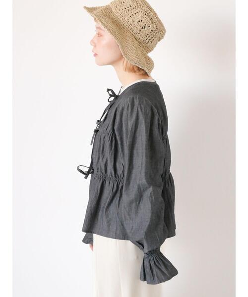 ehka sopo（エヘカソポ）の「ペーパーチューリップハット（ハット・レディース・ブラック/ブラウン/キナリ・F）」の15枚目の写真