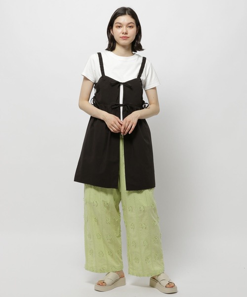 niko and...（ニコアンド）の「2WAYサイドオープンキャミソール（キャミソール・レディース・アイボリー/ブラック・FREE）」の5枚目の写真