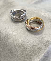 PARKS TOKYO SELECT（パークストウキョウセレクト）の「金属アレルギー対応 サージカルステンレス/316L トリプルクロス（3連）リング（リング）」