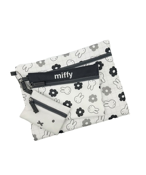 Miffy（ ミッフィー）の「miffy/ミッフィー 3連ポーチ フラワー