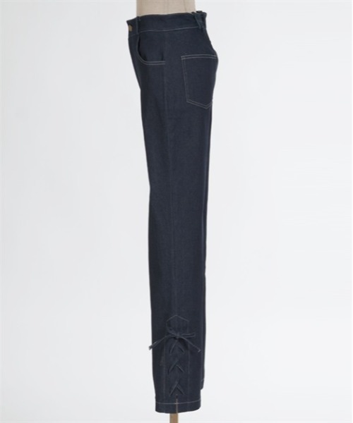 axes femme POETIQUE（アクシーズファムポエティック）の「レースアップデニムパンツ（デニムパンツ・レディース・ブラック/インディゴブルー/ホワイト・MEDIUM）」の10枚目の写真