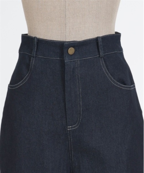 axes femme POETIQUE（アクシーズファムポエティック）の「レースアップデニムパンツ（デニムパンツ・レディース・ブラック/インディゴブルー/ホワイト・MEDIUM）」の6枚目の写真
