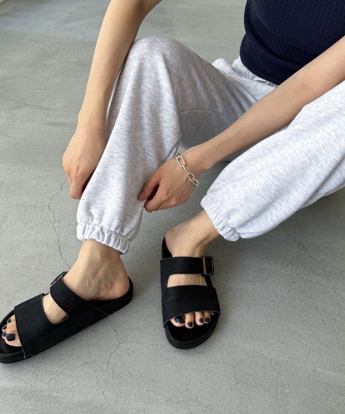 CANAL JEAN(キャナルジーン)の「El mar 裏毛ジョガーパンツ(スウェットパンツ・レディース・ヘザーグレー/ネイビー・ONE SIZE)」の11枚目の写真