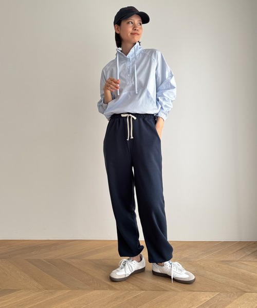 CANAL JEAN(キャナルジーン)の「El mar 裏毛ジョガーパンツ(スウェットパンツ・レディース・ヘザーグレー/ネイビー・ONE SIZE)」の15枚目の写真