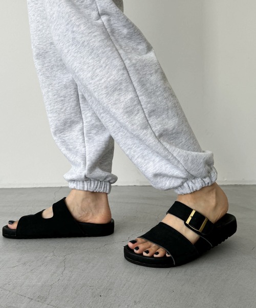 CANAL JEAN(キャナルジーン)の「El mar 裏毛ジョガーパンツ(スウェットパンツ・レディース・ヘザーグレー/ネイビー・ONE SIZE)」の6枚目の写真