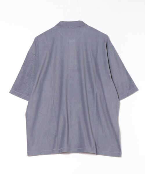 WILD LIFE TAILOR Adam et Rope'（ワイルドテーラーアダムエロペ　）の「【WILD LIFE TAILOR】強撚コットン パイル ハーフスリーブ ポロシャツ / セットアップ対応（ポロシャツ・メンズ・ライトグリーン/パープル系その他/チャコールグレー・L/M）」の4枚目の写真