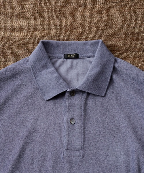 WILD LIFE TAILOR Adam et Rope'（ワイルドテーラーアダムエロペ　）の「【WILD LIFE TAILOR】強撚コットン パイル ハーフスリーブ ポロシャツ / セットアップ対応（ポロシャツ・メンズ・ライトグリーン/パープル系その他/チャコールグレー・L/M）」の12枚目の写真