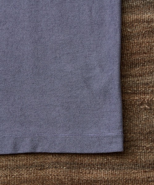 WILD LIFE TAILOR Adam et Rope'（ワイルドテーラーアダムエロペ　）の「【WILD LIFE TAILOR】強撚コットン パイル ハーフスリーブ ポロシャツ / セットアップ対応（ポロシャツ・メンズ・ライトグリーン/パープル系その他/チャコールグレー・L/M）」の9枚目の写真