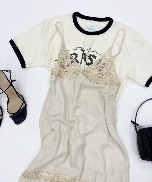 EDIT. FOR LULU(エディットフォールル)の「【BLUESCENTRIC / ブルースセントリック】CRASH RECORD RINGER TEE(Tシャツ/カットソー・レディース・アイボリー・SMALL)」の13枚目の写真
