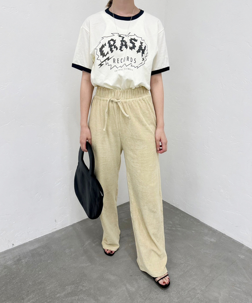 EDIT. FOR LULU(エディットフォールル)の「【BLUESCENTRIC / ブルースセントリック】CRASH RECORD RINGER TEE(Tシャツ/カットソー・レディース・アイボリー・SMALL)」の10枚目の写真