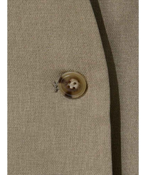 Perfect Suit FActory（パーフェクトスーツファクトリー）の「麻調メッシュ　ジレ　カーキ/ブラック（ベスト・レディース・ブラック/カーキ・M/S）」の5枚目の写真