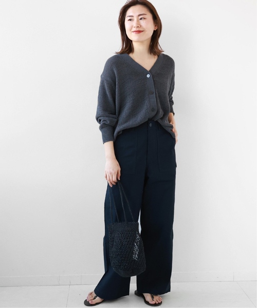 JOURNAL STANDARD relume（ジャーナルスタンダード　レリューム）の「《追加6》ワイドベイカーパンツ（カーゴパンツ・レディース・ネイビー/ホワイト/カーキ・38/36/34）」の4枚目の写真