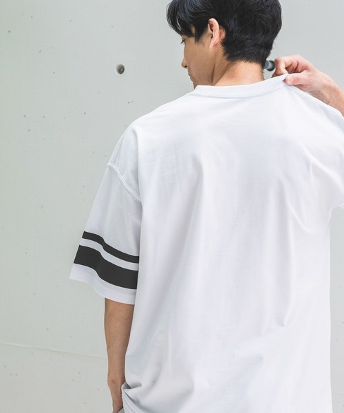 HEREIAM（ヘレイアム）の「【HEREIAM MEN】接触冷感＆吸水速乾／スリーブラインTEE（Tシャツ/カットソー・メンズ・ホワイト/ブラック・MEDIUM/LARGE）」の8枚目の写真