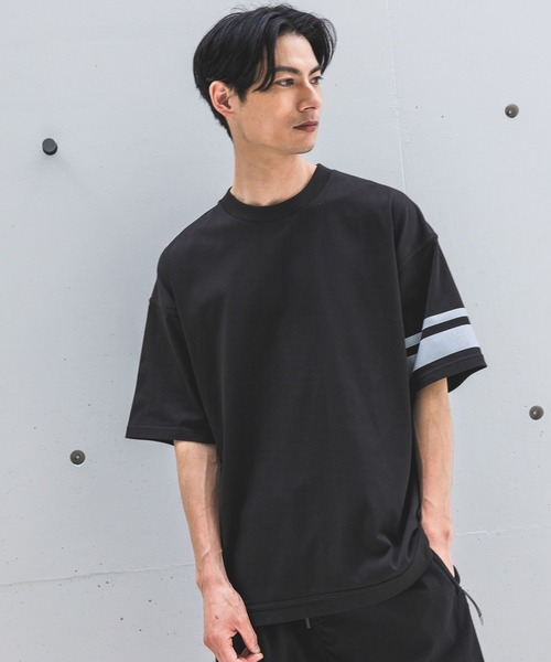 HEREIAM（ヘレイアム）の「【HEREIAM MEN】接触冷感＆吸水速乾／スリーブラインTEE（Tシャツ/カットソー・メンズ・ホワイト/ブラック・MEDIUM/LARGE）」の15枚目の写真