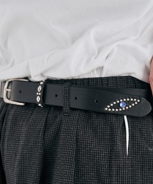 mko12078-UTILITY Studs Leather Belt ベルト