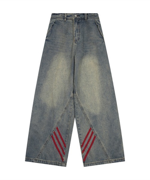 mushwear（マッシュウェア）の「トリプルラインワイドジーンズ（デニムパンツ・メンズ・ブルー系その他・X-LARGE/LARGE/MEDIUM）」の8枚目の写真