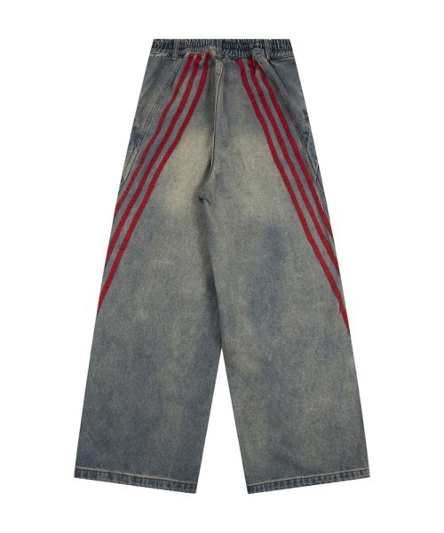 mushwear（マッシュウェア）の「トリプルラインワイドジーンズ（デニムパンツ・メンズ・ブルー系その他・X-LARGE/LARGE/MEDIUM）」の9枚目の写真