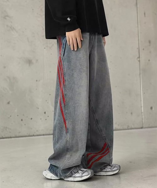 mushwear(マッシュウェア)の「トリプルラインワイドジーンズ(デニムパンツ・メンズ・ブルー系その他・X-LARGE/LARGE/MEDIUM)」の17枚目の写真