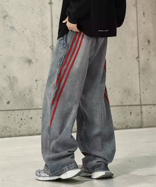 mushwear(マッシュウェア)の「トリプルラインワイドジーンズ(デニムパンツ・メンズ・ブルー系その他・X-LARGE/LARGE/MEDIUM)」の19枚目の写真