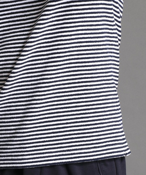 MONSIEUR NICOLE（ムッシュニコル）の「【ex/tra】パイルポロシャツ（ポロシャツ・メンズ・ブラック/ネイビー×ホワイト/ブラック×ホワイト/ブラウン/ホワイト・LARGE/X-LARGE/MEDIUM）」の10枚目の写真