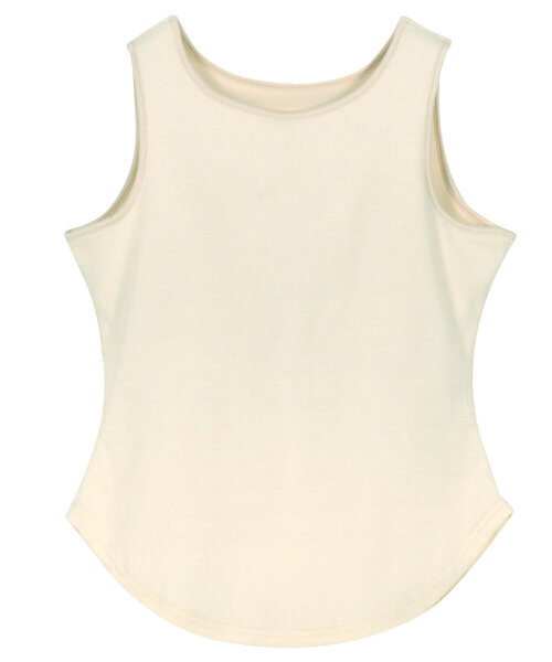 KOBE LETTUCE（コウベレタス）の「カップ付きヘビーウェイトリブアメスリタンクトップ（タンクトップ・レディース・モカ/カーキ/ブラック/オフホワイト/アイボリー系・M）」の4枚目の写真