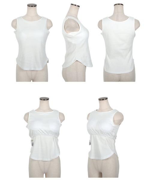 KOBE LETTUCE（コウベレタス）の「カップ付きヘビーウェイトリブアメスリタンクトップ（タンクトップ・レディース・モカ/カーキ/ブラック/オフホワイト/アイボリー系・M）」の11枚目の写真