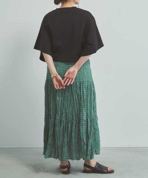 Libra Cue（リブラ キュー）の「ワイドスリーブカットソー（Tシャツ/カットソー・レディース・ブラック/ホワイト/ブルー/ベージュ・FREE）」の6枚目の写真