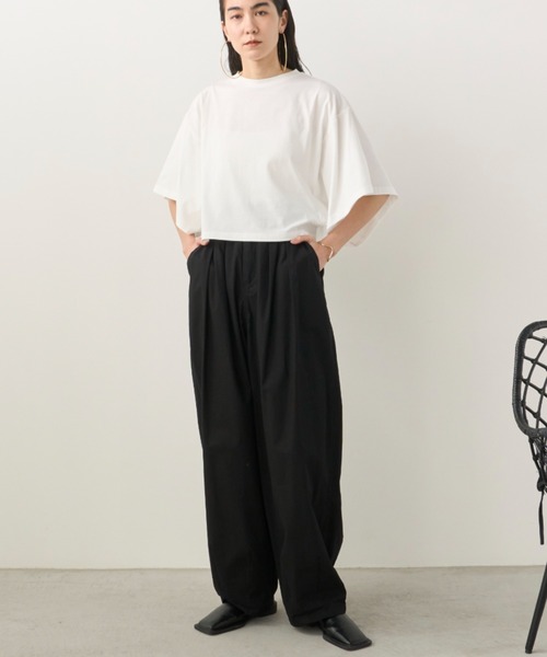 Libra Cue（リブラ キュー）の「ワイドスリーブカットソー（Tシャツ/カットソー・レディース・ブラック/ホワイト/ブルー/ベージュ・FREE）」の12枚目の写真