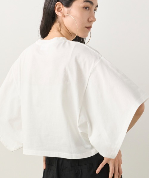 Libra Cue（リブラ キュー）の「ワイドスリーブカットソー（Tシャツ/カットソー・レディース・ブラック/ホワイト/ブルー/ベージュ・FREE）」の10枚目の写真