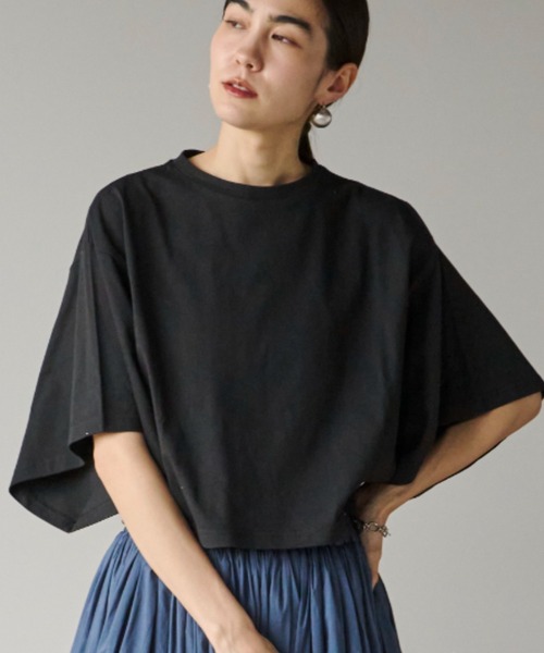 Libra Cue（リブラ キュー）の「ワイドスリーブカットソー（Tシャツ/カットソー・レディース・ブラック/ホワイト/ブルー/ベージュ・FREE）」の20枚目の写真