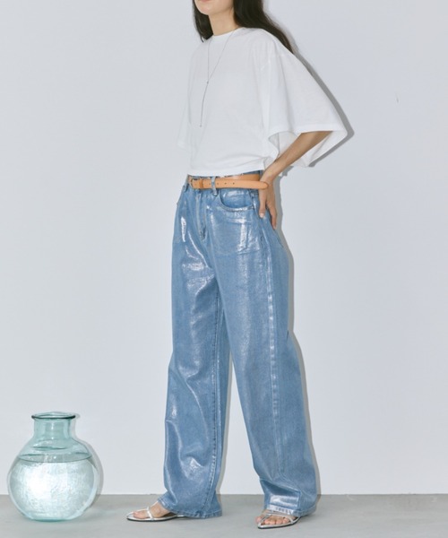 Libra Cue（リブラ キュー）の「ワイドスリーブカットソー（Tシャツ/カットソー・レディース・ブラック/ホワイト/ブルー/ベージュ・FREE）」の19枚目の写真