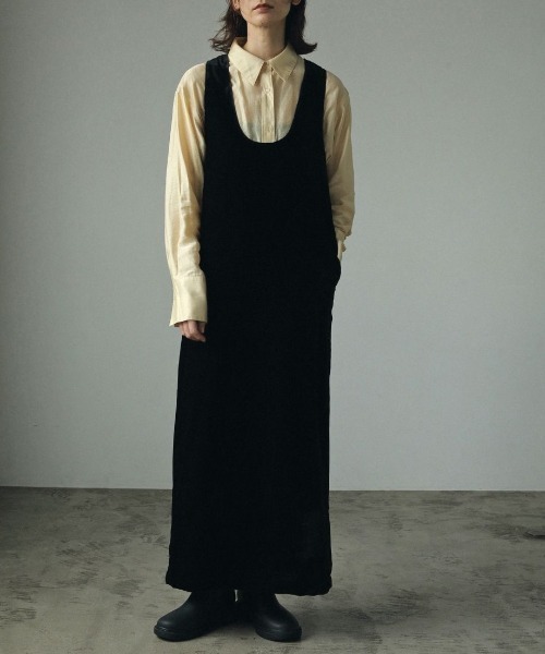 anuke（アンヌーク）の「anuke　Velour Balloon Onepiece ベロアバルーンワンピース/62420303（ワンピース・レディース・ブラック・36/38）」の6枚目の写真