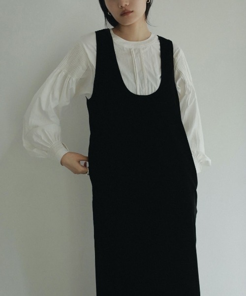 anuke（アンヌーク）の「anuke　Velour Balloon Onepiece ベロアバルーンワンピース/62420303（ワンピース・レディース・ブラック・36/38）」の11枚目の写真