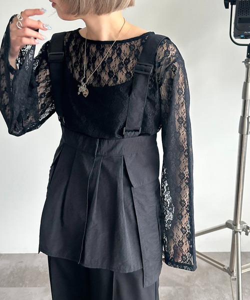 apres jour mignon(アプレジュールミニョン)の「バックル付きチュニックビスチェ【SET UP可能】【ZOZOTOWN限定アイテム】(その他トップス・レディース・チャコールグレー/ブラック・フリー/X-LARGE)」の5枚目の写真