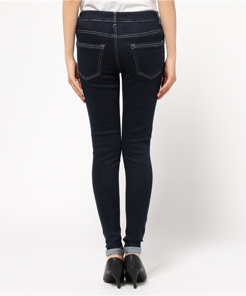 mystic(ミスティック)の「【mystic】ダメージデニムスキニー(デニムパンツ・レディース・ネイビー/ブルー・2/0/1)」の5枚目の写真