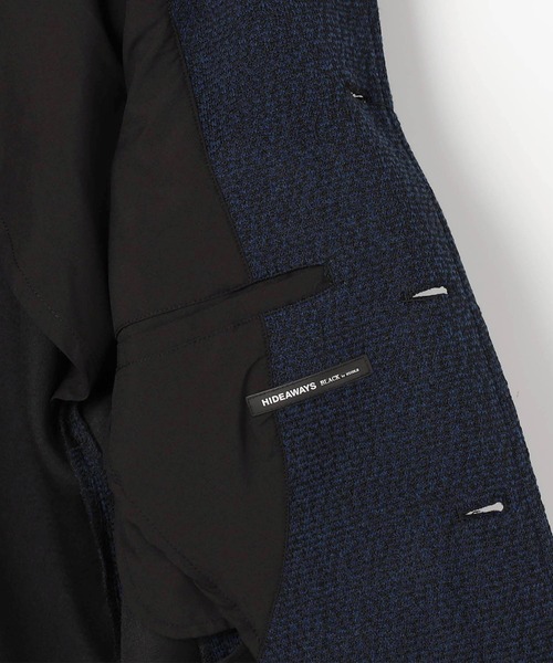HIDEAWAYS NICOLE（ハイダウェイニコル）の「ラッセルジャカードボンディングジャケット（テーラードジャケット・メンズ・ネイビー/チェック/ブラック×ホワイト/グレー・MEDIUM/LARGE/X-LARGE）」の16枚目の写真
