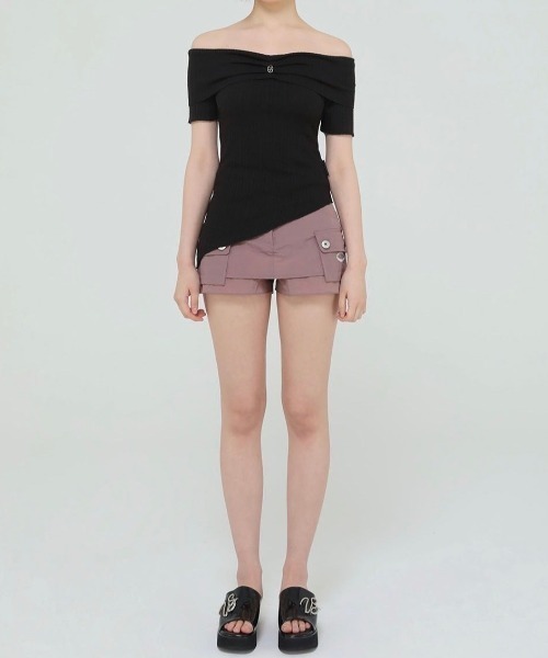 UGLY SHADOW(アグリーシャドウ)の「【Uglyshadow】UNBALANCED KNIT OFF SHOULDER(ニット/セーター・レディース・ブラック/グレー/ホワイト・ONE SIZE)」の20枚目の写真