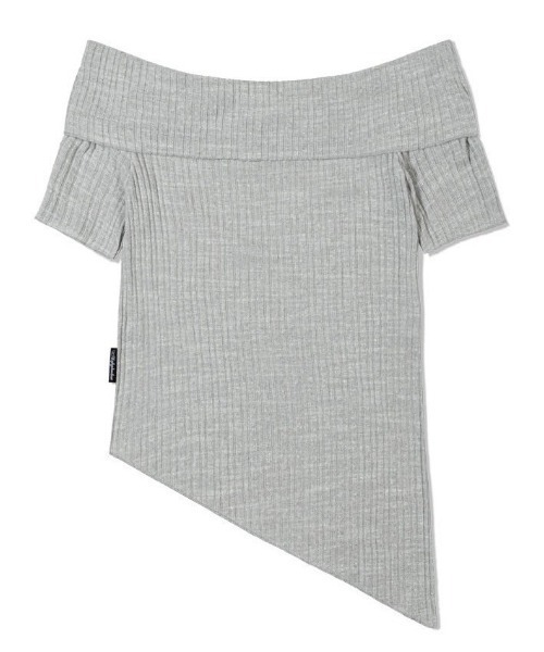 UGLY SHADOW(アグリーシャドウ)の「【Uglyshadow】UNBALANCED KNIT OFF SHOULDER(ニット/セーター・レディース・ブラック/グレー/ホワイト・ONE SIZE)」の6枚目の写真