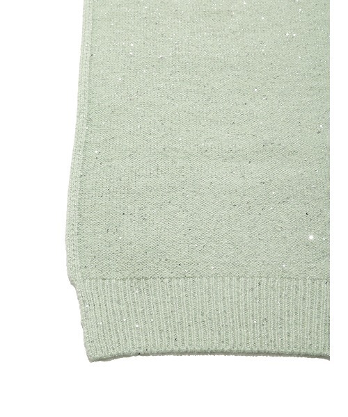 FRAY I.D（フレイアイディー）の「スパンコールニットマフラー（マフラー・レディース・ミント/グレー・FREE）」の4枚目の写真