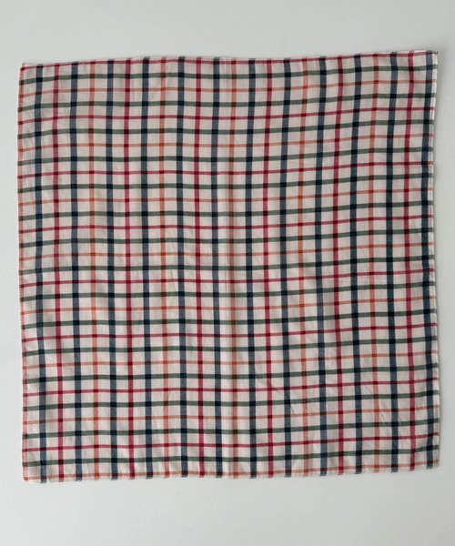 CANAL JEAN（キャナルジーン）の「Lakey Park　チェック柄スカーフ（バンダナ/スカーフ・レディース・カーキ/ベージュ・ONE SIZE）」の8枚目の写真