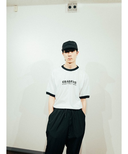 68&brothers(シックスティエイトアンドブラザーズ)の「S/S Ringer Tee "STANDARD"(Tシャツ/カットソー・メンズ・ホワイト×ブラック/ホワイト×グリーン/ホワイト×ブルー/ホワイト×レッド・X-LARGE/MEDIUM/LARGE)」の11枚目の写真
